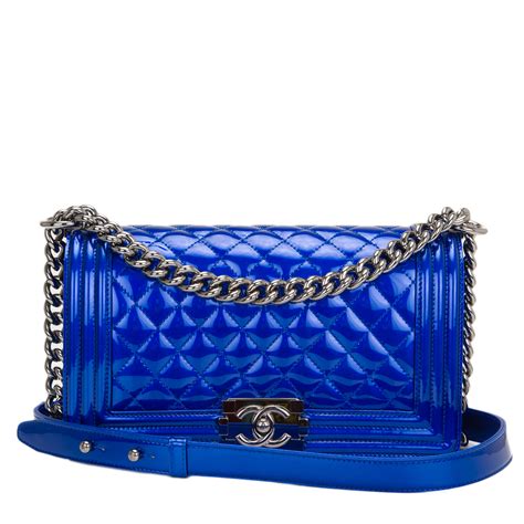 chanel dark blue boy bag|Chanel boy shopping tote.